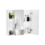 Yaheetech armoire murale salle de bain, 3 casiers inverses, 2 portes miroirs, 1 Étagère réglable en hauteur, ... Yaheetech armoire murale salle de bain, 3 casiers inverses, 2 portes miroirs, 1 Étagère réglable en hauteur, ...