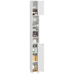 Yaheetech armoire de salle de bain haute �troite colonne avec �tag�re r�glable meuble de rangement compact ...