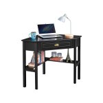 Yaheetech - bureau d'angle poste de travail informatique bureau en bois avec tiroir et tagre de rangement ...
