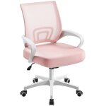Yaheetech - chaise de bureau ergonomique � hauteur r�glable fauteuil de bureau inclinable si�ge et base ...