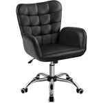 Yaheetech - chaise de bureau ergonomique hauteur rglable fauteuil de bureau en similicuir avec accoudoirs ...