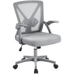 Yaheetech - fauteuil de bureau avec accoudoirs pliables chaise de bureau hauteur rglable  roulettes ...