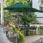 Yaheetech parasol de jardin ext�rieur 225 cm parasol avec 8 baleines en m�tal manivelle avec bouton - ...