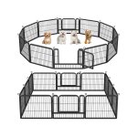 Yaheetech parc chien 12 panneaux 60 cm h enclos pour chien / chiot / lapin / canard / animaux de compagnie ...