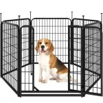 Yaheetech - parc pour chien 6 panneaux enclos chiens chiot lapin canard rongeur 65 x 80 cm enclos cl�ture ...