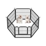 Yaheetech - parc pour chien en 6 panneaux enclos pour chien en mtal avec porte parc pour animaux de ...