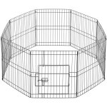 Yaheetech - parc pour chien 8 panneaux cage pour chiens enclos pliant clture grille chenil pour chien ...