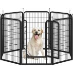 Yaheetech - parc pour chien 8 panneaux enclos chiens chiot lapin canard rongeur 68 x 100 cm enclos clture ...