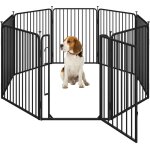 Yaheetech - parc pour chiens enclos pour chiot cage chenils chien avec serrure intgre fils mtalliques ...
