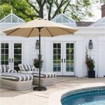 Yaheetech pied de parasol 12 kg lestage pour parasols en r�sine et fer pour terrasse, piscine, patio, ...