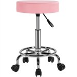 Yaheetech tabouret de bureau hauteur r�glable 51 - 65 cm avec roulettes rotation � 360� tabouret de travail ...