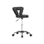 Tabouret de roulettes esthétique avec dossier réglable en hauteur pivotant tabouret de bureau en métal ... Tabouret de roulettes esthétique avec dossier réglable en hauteur pivotant tabouret de bureau en métal ...