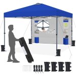 Yaheetech tonnelle de jardin pop - up, tonnelle pliante 3x3 imperm�able avec parois lat�rale et sacs ...