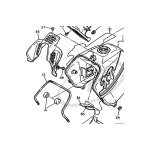 Yamaha 3tb - 24188 - 00 - moulure r�servoir d'essence - xt / xte 500 / 600 1990 - 2002