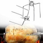 Yardin pince � viande pour broche de barbecue, �pingles � viande en acier inoxydable 304 r�sistantes ...