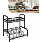 Tag�re � �pices debout 4 �tages porte - �pices, spice rack avec 8 crochets, amovible grande capacit� ...