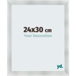 Yd. - cadre photo 24x30 - aluminium brosse - mdf - pisa