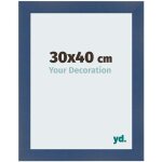 Yd. - cadre photo 30x40 - bleu fonce patine - mdf - pisa