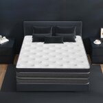 Yidatong - matelas 140x200 cm tr�s �pais 30cm premium - hybride: ressorts ensach�s mousse � m�moire de ...