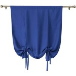 Ymyny lot de 1 rideau court occultant uni � nouer, rideau romain uni pour petites fen�tres
