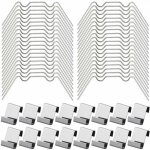 Ymyny 100pcs clips de vitrage pour serre inclure 50type w serre pinces en acier inoxydable et 50 clips ...
