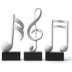 Ymyny 3pcs decorative figure music note sculpture statue modern music art for christmas piano birthday ...