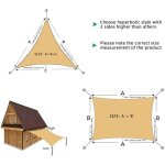 Ymyny - 3x4m cr�me voile d'ombrage rectangulaire, toile imperm�able une protection des rayons uv � 95% ...