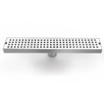 Ymyny - 40cm caniveau pour douche, caniveau de douche en acier inox siphon sol d'�vacuation � carreler ...