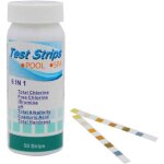 50pcs 6 - in - 1 swimming pool test paper residual chlorine ph alkalinity hardness test strips exceptional ...