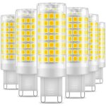 Ampoules led g9, sans scintillement, 7 w, blanc froid 6 000 k, 650 lm, conomie d'nergie, quivalent ...