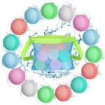 Ballons d'eau rutilisables, ballons  eau rapidement remplissables, 15pc bombes  eau  fermeture automatique ...