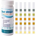 Bandelettes de test pour piscine, bandelettes de test de qualit de l'eau 6 en 1, kit de bandelettes ...