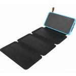 Ymyny - batterie externe solaire 10000mah impermable avec 4 panneaux solaires - chargeur portable pour ...