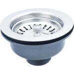 Ymyny - bonde d'�vier ulisem sans trop - plein, panier en acier inoxydable � 114 mm, 1� pouce, acier ...
