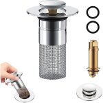 Ymyny - bonde lavabo avec filtre amovible 34 - 40mm bouchon lavabo salle de bain universel pop up bonde ... Ymyny - bonde lavabo avec filtre amovible 34 - 40mm bouchon lavabo salle de bain universel pop up bonde ...