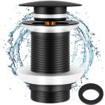 Ymyny - jamais utilis�] bonde de lavabo noir sans trop plein, bonde de lavabo pop up, bonde de vidage ...