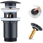 Ymyny - bonde de lavabo bonde pop - up avec trop - plein automatique universelle bonde de vidage en acier ...