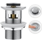 Ymyny - bonde de lavabo avec trop - plein, vidage lavabo pop - up, bonde de vidage universelle, acier ...