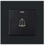 Ymyny bouton de sonnette extrieur, interrupteur de sonnette 220 - 250v avec panneau en verre tremp. ...