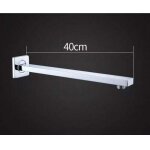 Ymyny bras de douche mural extension bras tube d'arrosage en acier inoxydable, 40cm chrome