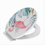 Ymyny - cleafe - housse de si�ge de toilette universelle en pvc flamingo 59027 -