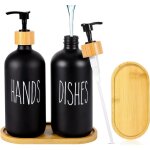 Ensemble de distributeur de savon noir mat, distributeur de savon en verre de 500 ml, distributeur de ... Ensemble de distributeur de savon noir mat, distributeur de savon en verre de 500 ml, distributeur de ...