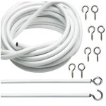 Ymyny - fil de rideau en tulle jusqu'� 5 m�tres avec crochets et ?illets pour fen�tre -