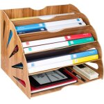 Ymyny - file organizer, wooden sorter, paper tray, office storage for a4 paper, magazines and documents ...