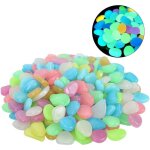 Galets lumineux solaires, 200 pices cailloux colors aquarium, galets fluorescents dexterieur, pierres ...