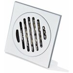 Ymyny grille douche anti cheveux siphon de sol en acier inoxydable �pais drain de carr� starlight 100 ...