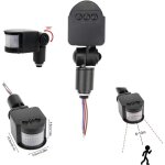 Ymyny interrupteur de capteur de mouvement infrarouge automatique pir dc 12 v pour projecteur led