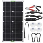 Ymyny - kit panneau solaire portable 18v 250w - chargeur usb double dc avec controleur solaire 100a 550 ...