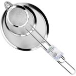 Passoire cuisine / tamis la farine en acier inox avec poignée mailles fine 7cm, 12cm et 18cm pour poudre ... Passoire cuisine / tamis la farine en acier inox avec poignée mailles fine 7cm, 12cm et 18cm pour poudre ...