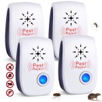 Ymyny - rpulsifs antiparasitaires, 4 pack rpulsif ultrasonique insectifuge intrieur electronic ultrasonic ...